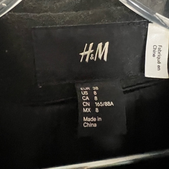 H&M Green Double Breasted Wool Blend Coat - Picture 3 of 3